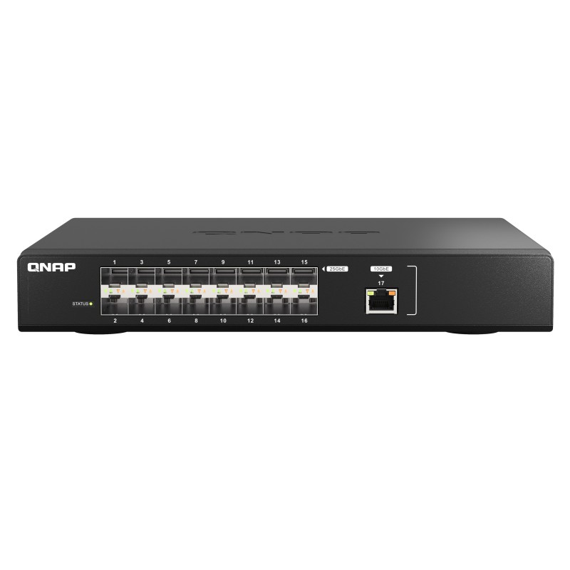 QSW-M5216-1T - Switch - managed - 16 x 25 Gigabit SFP28 + 1 x 10 Gigabit Ethe...